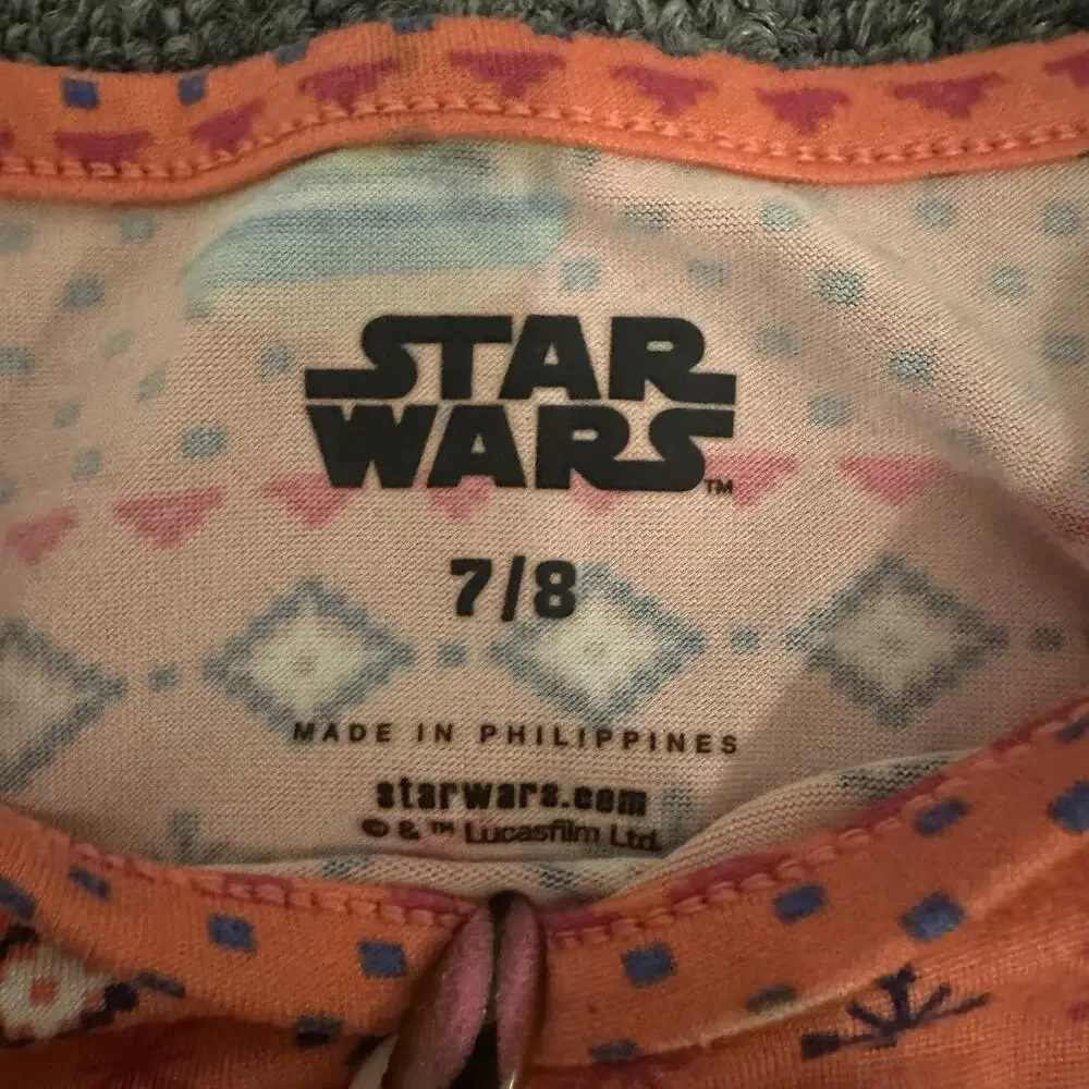 Disney Mandalorian Baby Yoda Grogu Soft Dress Girls Pink Size 7/8